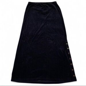 Spiegel Black Velvet Maxi Skirt